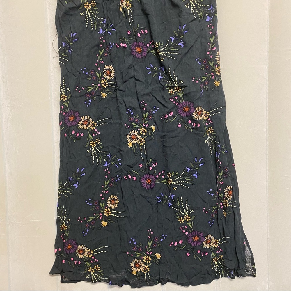 Honey Punch Womens Dress Small Maxi Floral Side Back Cutouts Fringe Bohemian NWT - Picture 12 of 12